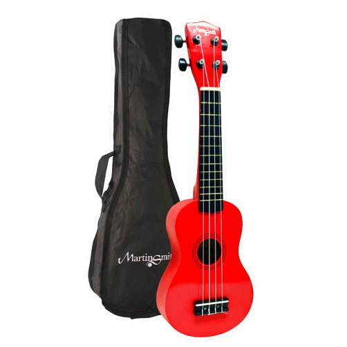 Martin Smith UK-222-RD Soprano Ukulele, Red