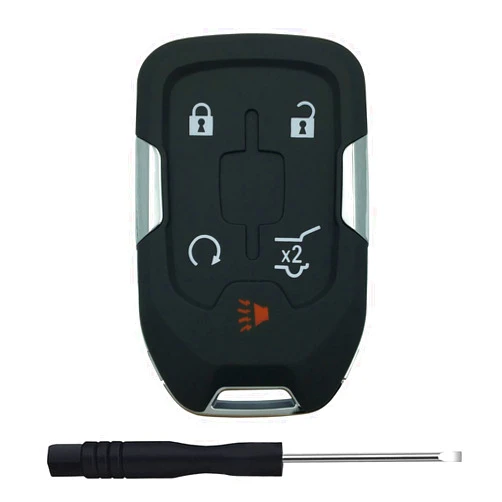 TALKMOON Replacement Keyless Entry Remote Key Fob Shell Case for GMC Acadia Terrain Yukon Chevy Suburban Tahoe Car Key Fob Cover (5 Button-B)
