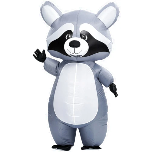 Soulchen Inflatable Raccoon Costume for Adult Halloween Full Body Blow up Raccoon Costumes for Men Women Funny Animals Themed Cosplay Party