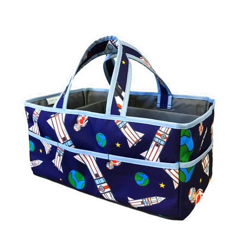 Effe bebe Baby Diaper Caddy Organizer - Nursery Storage Bin for Boys and Girls - Car Traveling Organizer -Removable Inserts for Diapers and Baby Wipes - Newborn Essentials Must Haves