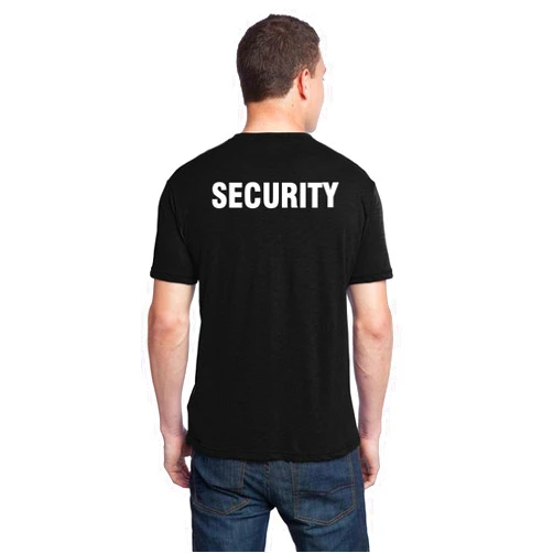 Art2Shirt Security T-Shirt in Black Printed Large on The Back