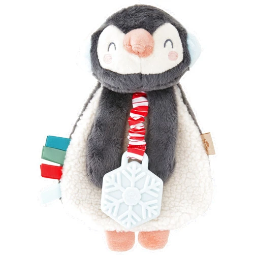 Itzy Ritzy - Itzy Lovey Including Teether, Textured Ribbons & Dangle Arms; Features Crinkle Sound, Sherpa Fabric and Minky Plush; North The Penguin