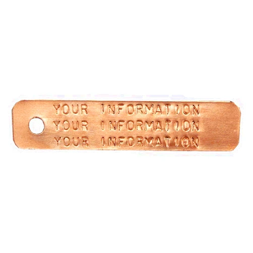 F&T Fur Harvester's Trading Post Custom Stamped Copper Trap Tags (300 Pack)