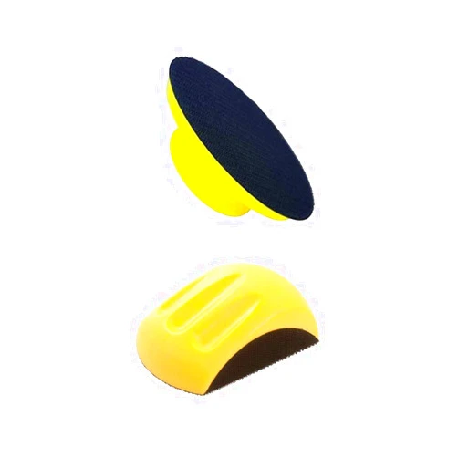 Tknoocp 2 Packs 5 inch Inch Hand Sanding Blocks Mouse Shaped and Round for Hook and Loop Sanding Pad Disk,Ideal for Woodworking,Home Furniture Restoration and Automotive Body