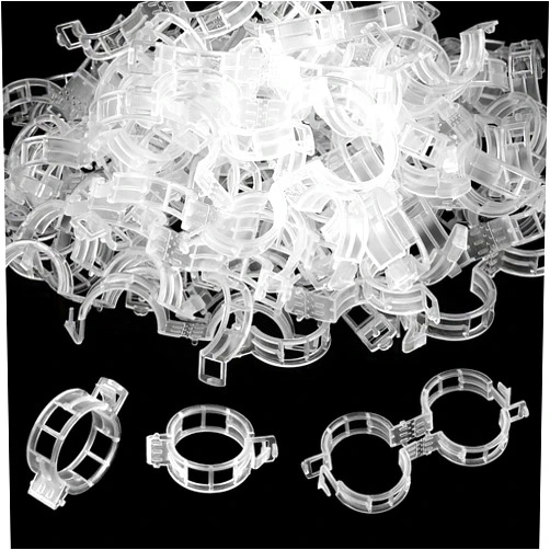 Oligei 200 Pcs Plastic Trellis Plant Support Clips for Support, Grape and Tomato Vine, Vegetables Plants, Garden Clips to Grow Upright Makes Plants Healthier