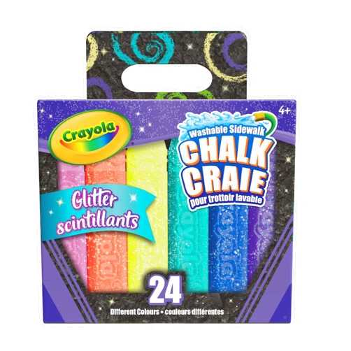 Crayola Glitter Chalk, 24 Count