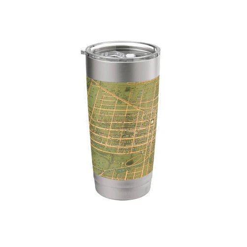 The Bean Ohio Atlas Vintage Lima OH Map (1892) Stainless Steel Insulated Tumbler
