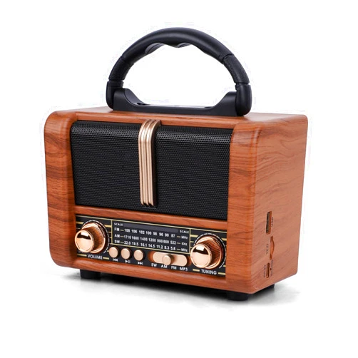 T.TAOMI Retro Portable Radio AM FM SW 3 Band,USB Charging, Shortwave Radio with Bluetooth Speaker,TF Card (Copper)