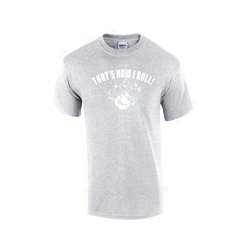 Trenz Shirt Company Bowling That's How I Roll Pins Bowling Ball Funny Candlepin Candle Pin Team Match League Humorous Retro Tee-Sportsgray-Medium