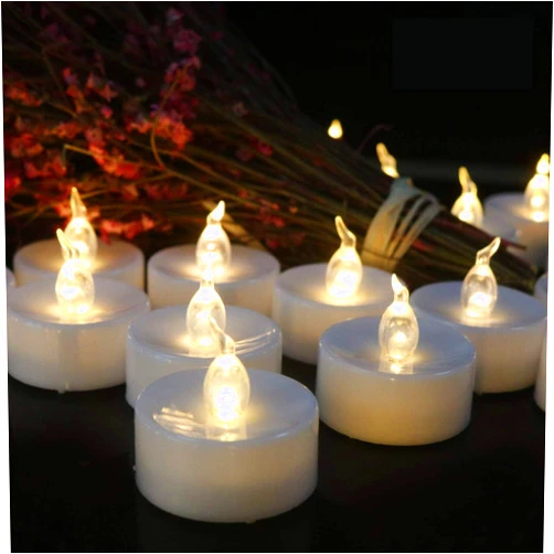 Anziner Battery tealights,24 Pack Realistic and Bright Flickering Last 200 Hours Longer Battery Operated Flameless LED Tea Lights Candles for Holiday, Weddings, Birthdays,Halloween,Christmas(Warm White)