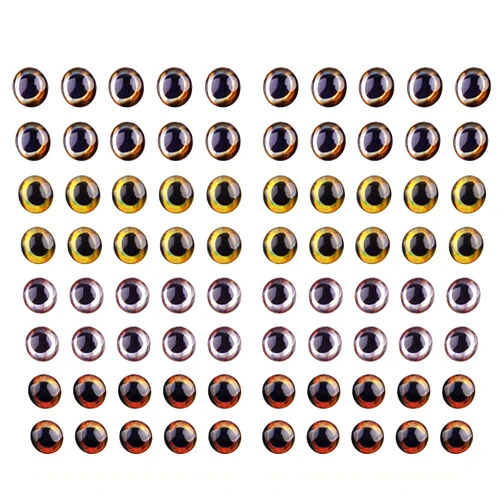 Shaddock Fishing Fishing Eyes for Lures, 3D/4D/5D Realistic Holographic Lure Eyes Fishing Bait Making Kit Fly Tying Material DIY Fishing Tool