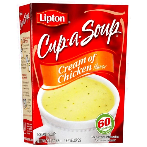 Lipton, Cup-A-Soup, Cream Of Chicken Flavor, 4 Count, 2.4 oz