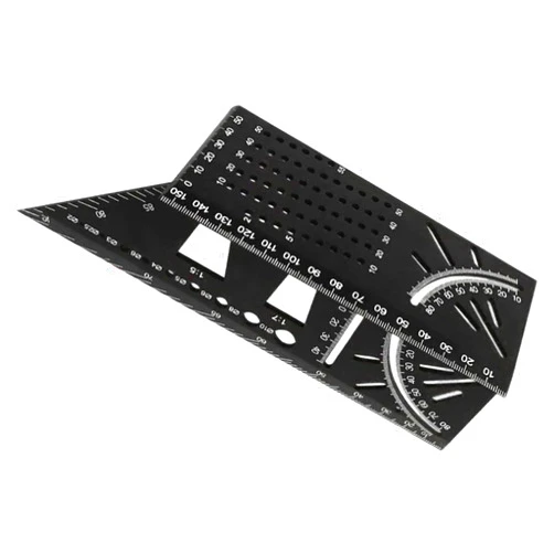 Smgda Aluminum Alloy Woodworking Square 3D Mitre Angle Measuring Template Gauge 45/90 Degree Angle Layout T Ruler for Engineer Carpenters Women Men Dad Father Husband Christmas Gifts