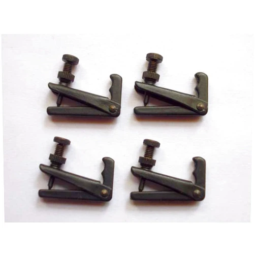 MUSICAL STRING VIOLIN TUNER FOR 4/4 AND 3/4 VIOLIN METAL STRING FINE ADJUSTER BLACK 4 PCS PACK