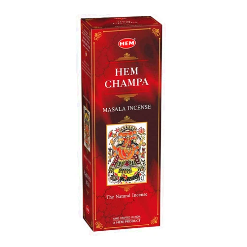 HEM Champa Masala Incense Sticks Pack of 120 Count | Aromatherapy Incense for Air Purifier, Meditation & Spiritual Environment | Gift Set - (301 gm Each)