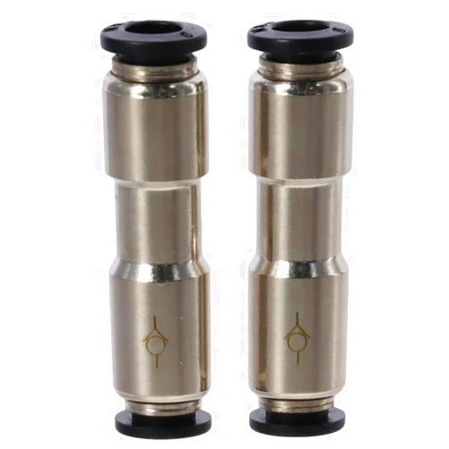 AllGIFT One-way Valve 2pcs Union Fitting Metalwork Nickel Plated Brass Check Valve 1/4