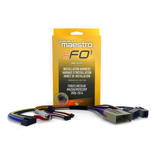 Idatalink Maestro HRN-SR-FO1 T-Harness for Select Ford, Lincoln, Mazda & Mercury Vehicles 2006-16, Replace Factory Radio While retaining Steering Wheel Controls & use of amp (ADS-MSR Module Required)