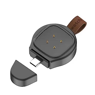 SIKAI CASE Portable USB Charger for Fitbit Versa 3 and Fitbit Sense, Magnetic USB Wireless Charger Fast Charging, Replacement Charger for Versa 3 SmartWatch (USB C-Black)