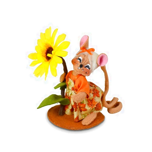Annalee Mouse with Sunflower, 5in