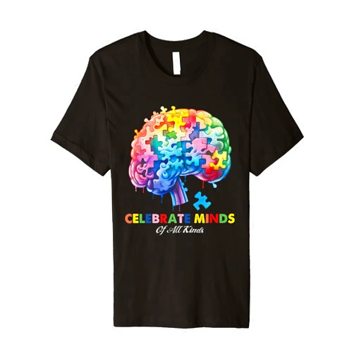 Autism Awareness Special Education Sped Teacher Co Autism Awareness Neurodiversity Celebrate Minds Of All Kinds Premium T-Shirt