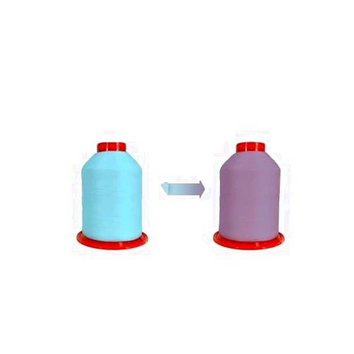 SAKTHREAD 15 Colors Available UV Color Changing Thread 2700Y 150D/2 Embroidery Machine Thread Suitable for Embroidery, Quilting, and Sewing. (Blue-to-Purple)