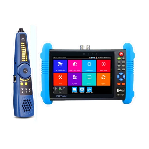 EVERSECU 7 Inch Touch Screen 5 in 1 CCTV Tester with Cable Tracer, Support Upt to 4K IP Camera & 8.0 Megapixel AHD, TVI, CVI & CVBS Analog Camera, with Keyboard/IP Discovery/POE Output/APP