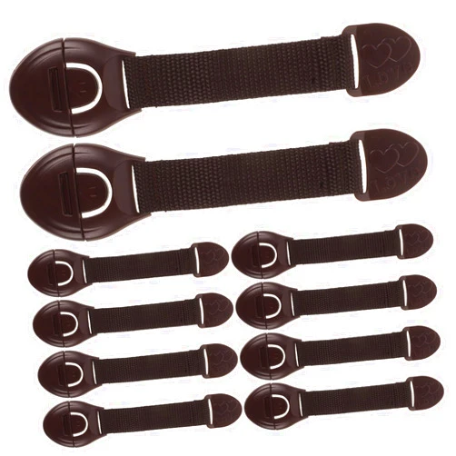 SWOOMEY 12pcs Cloth with Drawer Lock Kids Door Lock Cabinet Door Locks Toddler Door Locks Cabinet Latches Locks Baby Proofing Drawer Lock Baby Locks for Doors Window Lock Cabinet Locks Abs