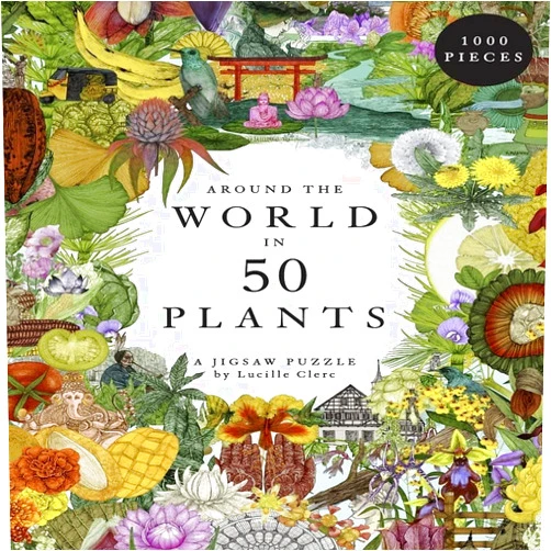 Laurence King Around The World in 50 Plants 1000 Piece Puzzle, 19 x 27 Inch