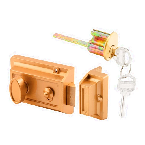 Prime-Line U 9967 Brass, Night Latch Cylinder Diecast lock, single pack