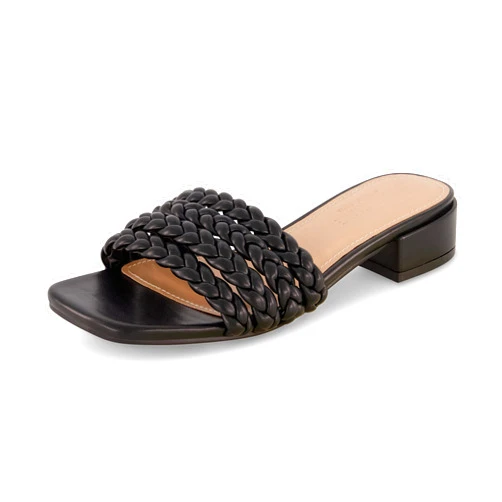 CUSHIONAIRE Women's Neary braided low block heel sandal +Memory Foam and Wide Widths Available