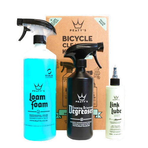 Peaty's Bicycle Cleaning Kit - Wash, Degrease, and Lubricate (Dry Weather), Clear, 18.33 Fl Oz (Pack of 3)