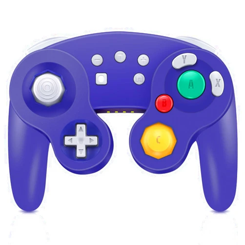ADHJIE Gamecube Controller for Switch Nintendo,Wireless Gamecube Switch Pro Controller for Nintendo Switch/PC/Steam,6-Axis Gyro Motion,One-Button Wake Up & Screenshot Function, Purple