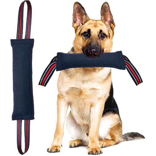 Clysoru Tug Toy for Dogs Tug of War Dog Toy with 2 Strong Red Band Handles,Lasting Training Equipment Puppy to Large Dogs Interactive Toy Best for Tug of War Pull Indestructible Rope Toys Large Pull