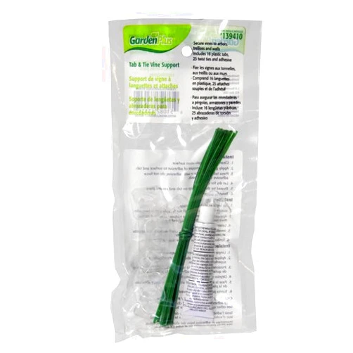GARDENPLUS Garden Plus Tab & Tie Vine Support 16 plastic tabs & 25 twist ties