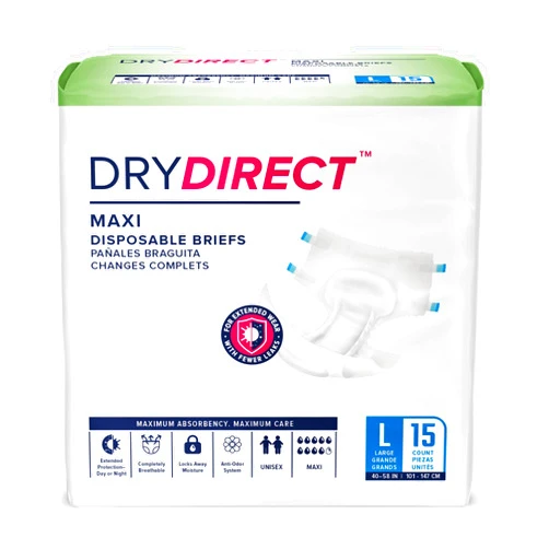 Dry Direct Maxi Overnight Brief (Large - Pack of 15) by Parentgiving