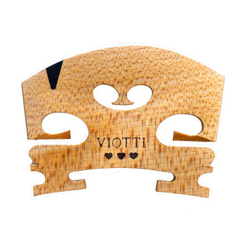 Viotti Violin Bridge 4/4: Finer Grade Solid Maple Violin Bridge, Pre-Cut & Pre-Fitted to Fit Most 4/4 Violins, Crafted by Highly Skilled Experts for Sharper Sound, Volume, Beauty & Clarity