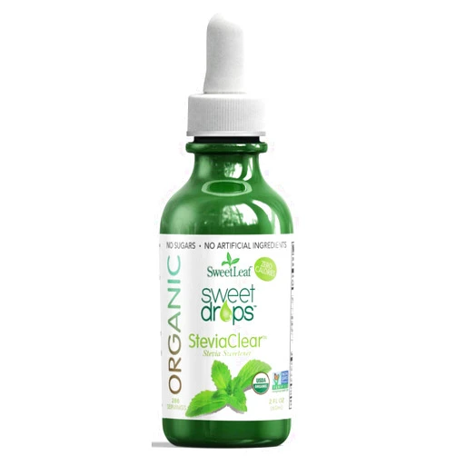 SweetLeaf Organic Sweet Drops- Flavored Stevia Liquid Sweetener, Stevia Extract, Zero Calorie, Gluten Free, Keto Friendly, Non GMO, Natural Flavor, Sugar Alternative- Stevia Clear, 2 Fl Oz (Pack of 1)