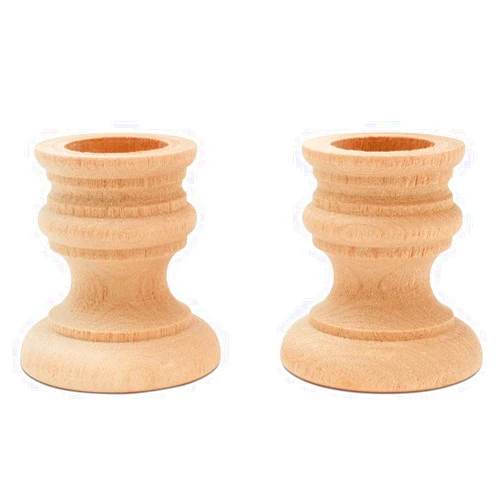 Woodpeckers Unfinished Wood Country Candle Cups, 1-7/8 inch with 7/8 inch Taper Candle Hole, Set of 12