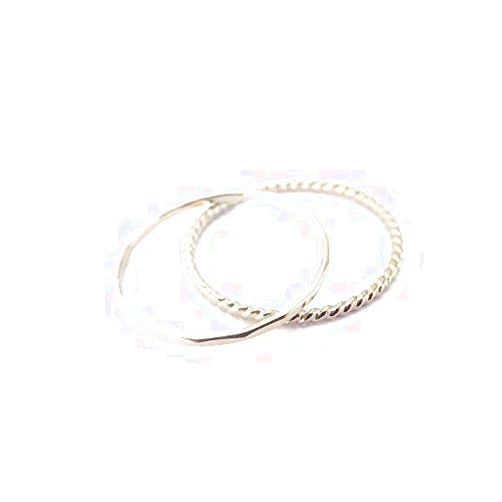 Full Moon Jewellery Simple Gold Stacking Set,Mixed Metals Ring Set,Textured Rings,Faceted Ring,Boho Ring Set,Stacking Rings,Boho Chic,Goldfilled or Sterling