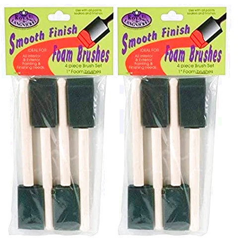 Royal & Langnickel ROYAL BRUSH RFOMW-4P Foam Brush, 8-Pack