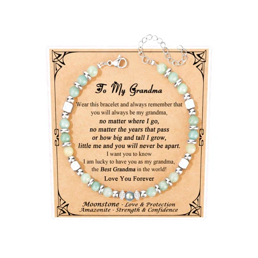 JoycuFF 𝗚𝗶𝗳𝘁𝘀 𝗳𝗼𝗿 𝗪𝗼𝗺𝗲𝗻 𝗠𝗼𝗼𝗻𝘀𝘁𝗼𝗻𝗲 𝗕𝗿𝗮𝗰𝗲𝗹𝗲𝘁 Amazonite Colorful Imperial Jasper Stainless Steel Beads Bracelets, Graduation Mothers Day Christmas Birthday Gifts for Her Women