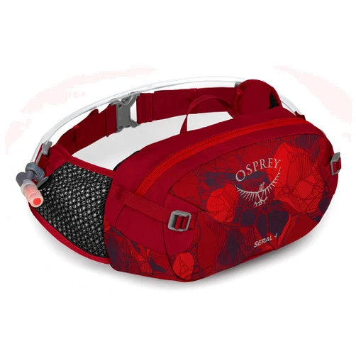 Osprey Seral 4L Unisex Biking Waist Pack with Hydraulics Reservoir, Claret Red