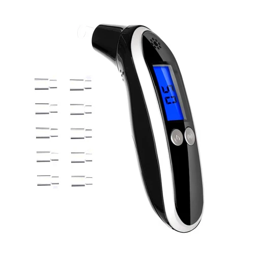 Coolker Ketosis Breath Meter, Professional Digital Keto Breath Tester for kKetosis with 10 Mouthpieces(Black)