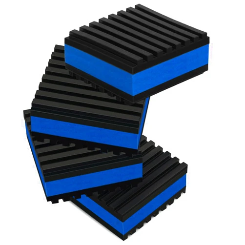Big Peng 4 Pack Sound Isolation Pads 2 x 2 x 7/8 inches Damping Mats with Textured Rubber & EVA Core Layer, Designed for Turntables to Reduce Vibration and Skipping While Enhancing Musical Clarity