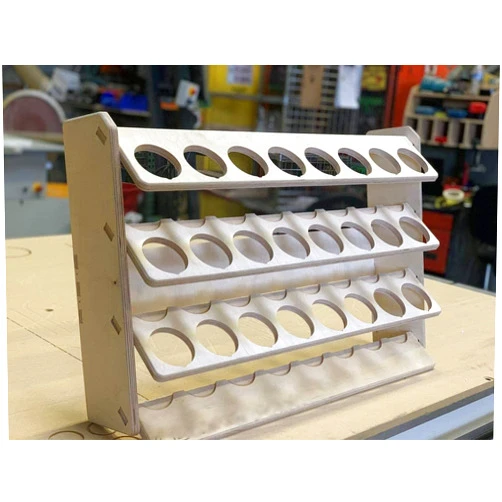 Factory Crafts Spray Can Lube Holder Organization Storage Rack Wood Shelf Case Organizer (24 Slot)