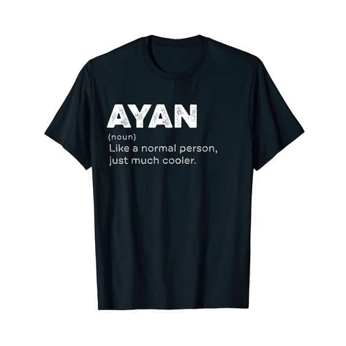 Personalized Birthday Gifts for Men Ayan Definition Personalized Name Funny Birthday T-Shirt