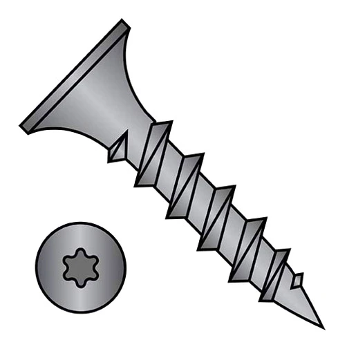 Korpek.com 8X1 1/2 6 Lobe Bugle Head Coarse Thread Drywall Screw Black Phosphate Particle Board (Pack Qty 2,000) BC-0824CTG by Korpek