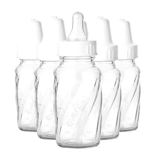 Evenflo Feeding Classic Glass, Twist Bottles, 4 Oz, 6 Bottles.