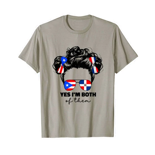 Proud Dominican And Puerto Rican Apparel Co. DominiRican Gril Kids Dominican And Puerto Rican Rico Flag T-Shirt