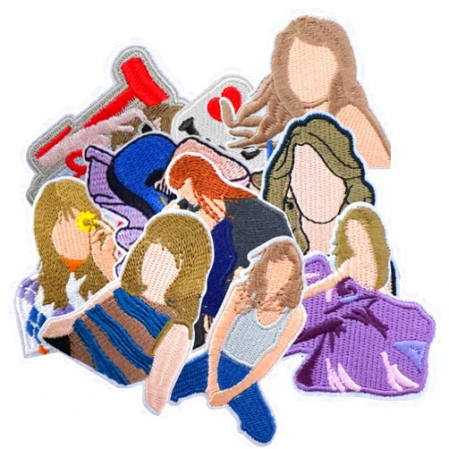 MUBAL 10Pcs Musician's Popular Funny Embroidered Patches Bulk Iron on/Sew on Applique Embroidery Repair Patch DIY Craft Accessories for Music Fans Girls Clothing Jacket Jeans Backpack Hat Vests